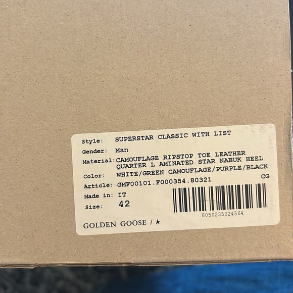 BNWOT Golden Goose SUPERSTAR CLASSIC WITH LIST size 42 / US 9 - Picture 9 of 9